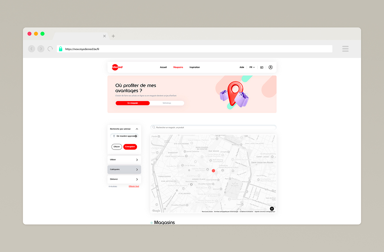 App MyEdenred - Desktop screen - retailers